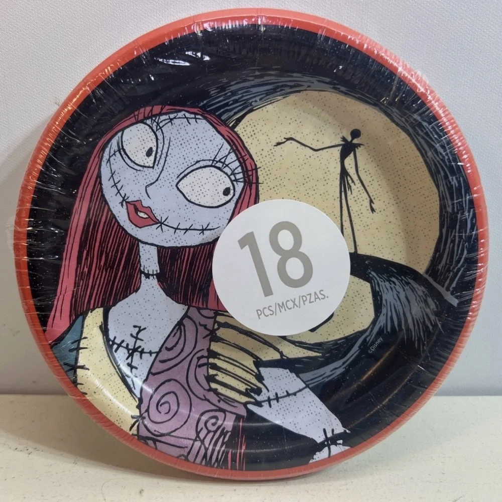 Amscan Nightmare Before Christmas Sally Paper Salad Plate 18 Pack 6.75 inch